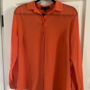 Orange Silk Blouse 💗